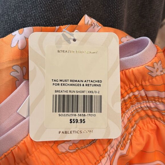 FABLETICS WOMEN’S BREATHE RUN SHORT WITH ZIP POCKET AND LINED IN SIZE XXS NWT - Picture 6 of 6